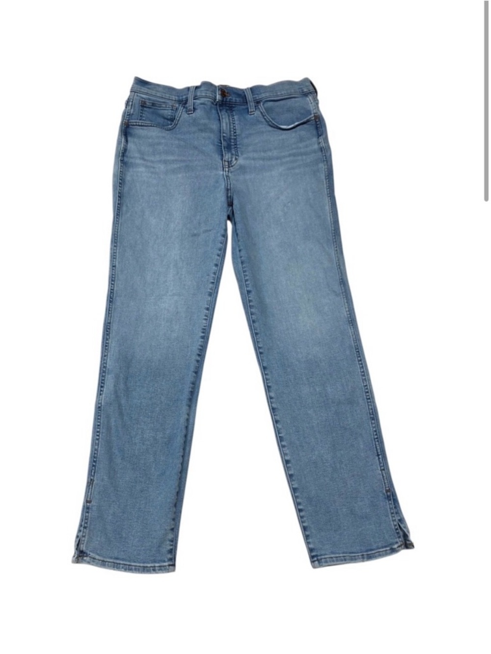 Madewell Roadtripper Stovepipe Jeans Women's Size 31 Light Wash Denim Ankle Crop